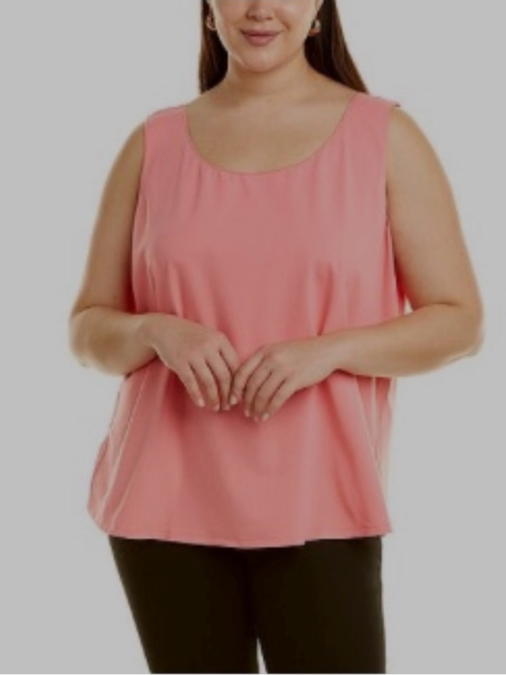 NIC+ZOE Coral Pink Scoop Neck Tank